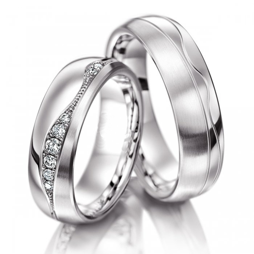 Ocelové snubní prsteny - 009